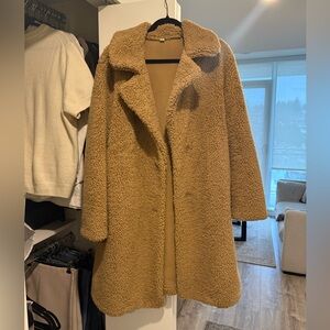 Uniqlo Women's Camel Teddy Jacket